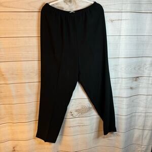 E Emmelle Black Elastic Waist Band Pants Size Large